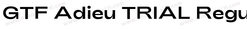 GTF Adieu TRIAL Regular字体转换